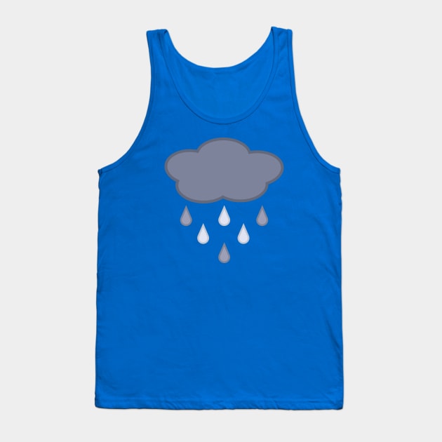Stormy Day Rain Cloud in Light Blue Tank Top by Kelly Gigi